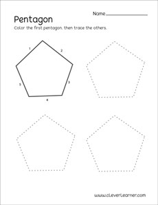 Free pentagon shape activities for preschool children