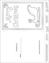Simple Xmas Card Coloring for Children