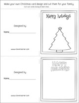 Free Christmas Card Templates for Preschool Children