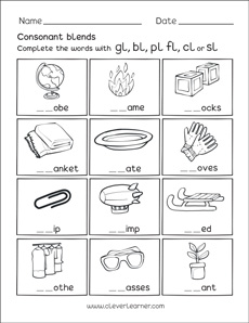 Consonant blends with l