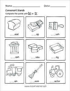 Consonant blends with r