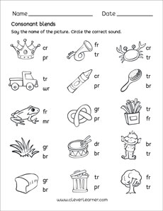 Consonant blends with r