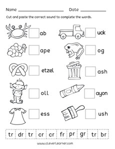 Consonant blends with r