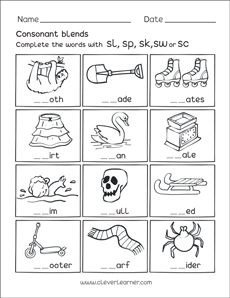 Consonant blends with s