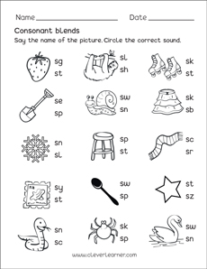 Consonant blends with s