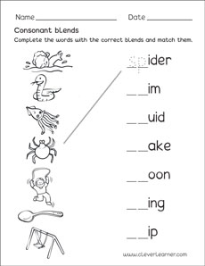 Consonant blends with s