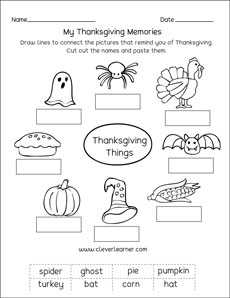Free Thanksgiving printables for preK kids