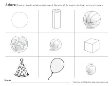 PreK 3-Dimensional Sphere Shape and Form Printables
