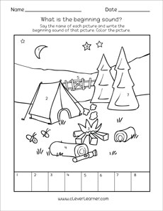 Free and fun beginning sounds worksheets for preschools