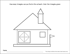 Shape Triangle Preschool Worksheet