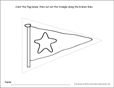 Free Triangle shape matching activity sheets for kids