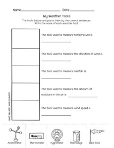 Meteorologist tools activities for kids