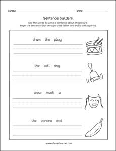 Sentence-Writing Activities for Kindergarten and First Grade