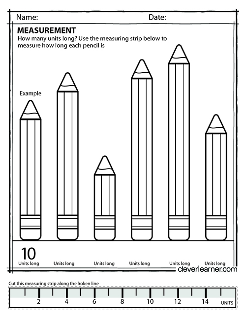 How many units tall is the pencil? Easy, hands-on and no-prep measurement activity for 1st grade